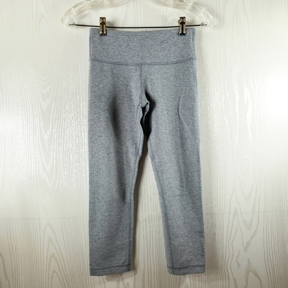 Lululemon Gray Crop Wunder Under Leggings Women’s Size 2 - Picture 5 of 9